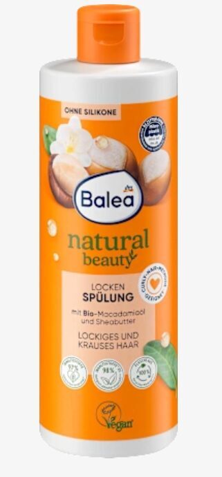Balea natural beauty kondicionieris viļņainiem matiem ar makadāmiju eļļu un šī sviestu, 350 ml